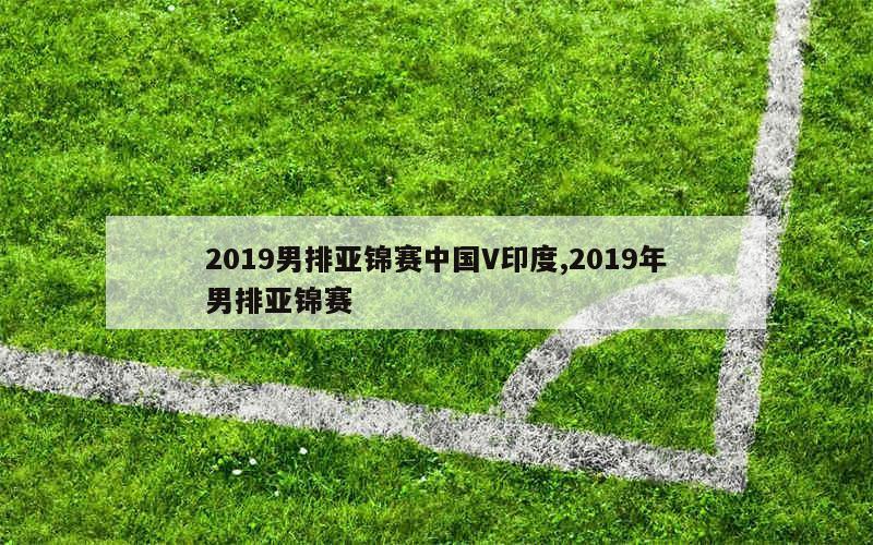 2019男排亚锦赛中国V印度,2019年男排亚锦赛