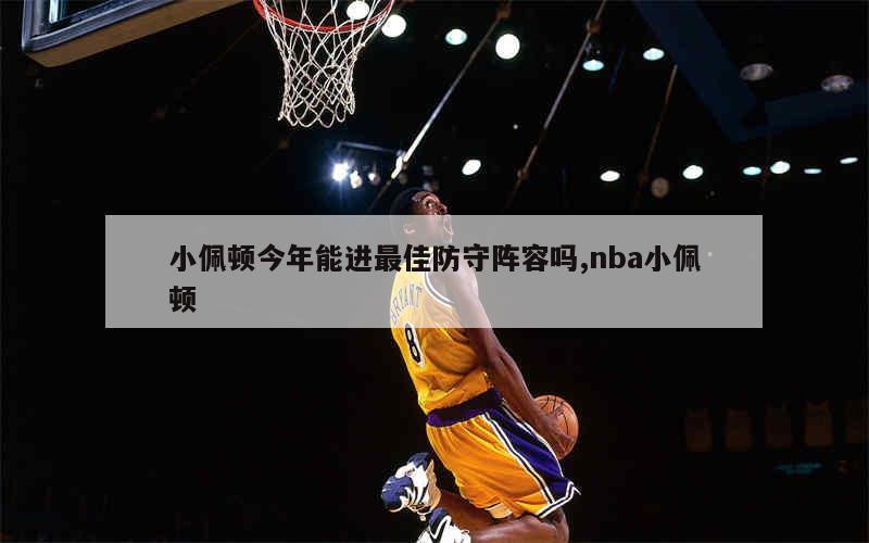 小佩顿今年能进最佳防守阵容吗,nba小佩顿