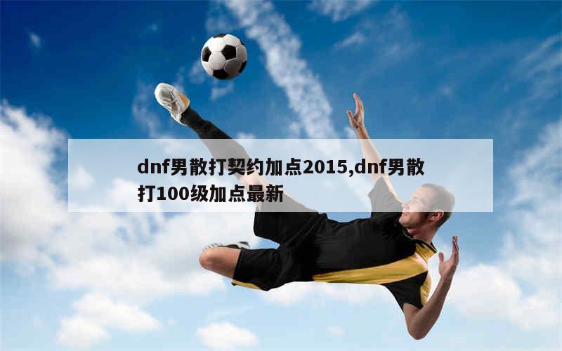 dnf男散打契约加点2015,dnf男散打100级加点最新