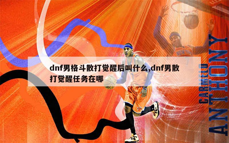 dnf男格斗散打觉醒后叫什么,dnf男散打觉醒任务在哪