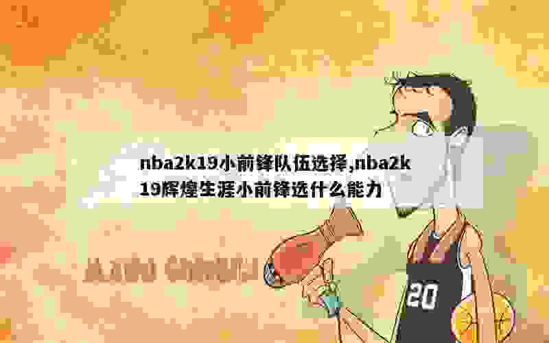 nba2k19小前锋队伍选择,nba2k19辉煌生涯小前锋选什么能力